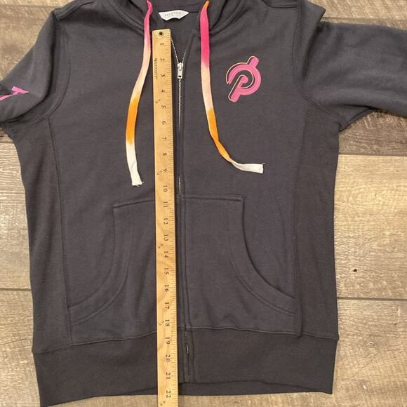 Peloton Women's Ultimate Fleece Full Zip Hoodie Gray Pink Size M - Picture 5 of 9